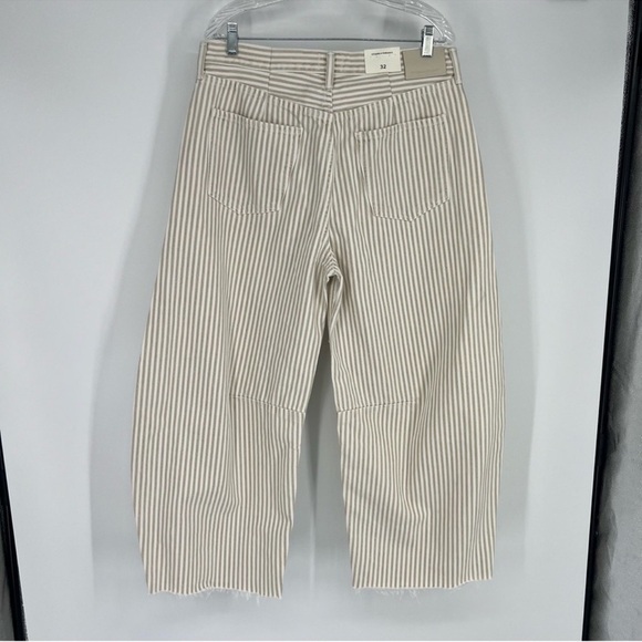 Citizens of Humanity Horseshoe Barrel Striped Baggy Jean in Khaki Stripe 32 NWT - Picture 7 of 12